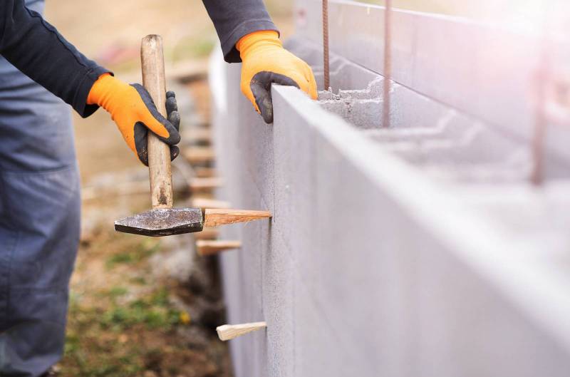 construction muret de jardin sur le Bassin d'Arcachon